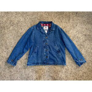 FADED GLORY Jacket Barn Coat Denim Blanket Lined Blue Western Outdoor Rugged M